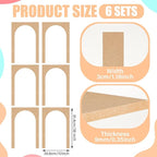 6 Set 36 x 12in Arch MDF Wall Molding Kit Pre Cut Arch Wainscoting Panels Board and Batten Wall Panel Paintable Accent Kit for DIY Kitchen Bedroom Living Room Home Decor