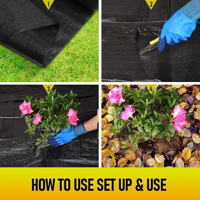 5FT x 100FT Weed Barrier Landscape Fabric, 3.2oz Premium Heavy Duty Garden Cloth, Ground Cover for Gardening, Farming