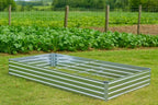 2 Pack 6x3x1FT Galvanized Raised Garden Beds Kit Outdoor Metal Gardening Planter Box for Vegetable Elevated Flower Herbs,Silver