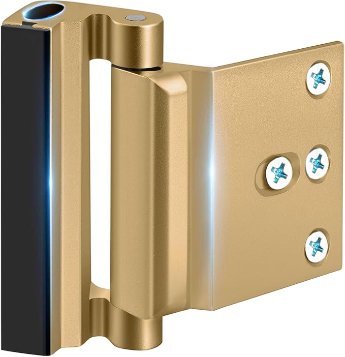 Child Proof Door Locks High Home Security Door Lock Reinforcement Night Kids Safety with 3" Stop Withstand 800 lbs for Inward Swinging Front Door Metal Flip Deadbolt Latch Defend Home