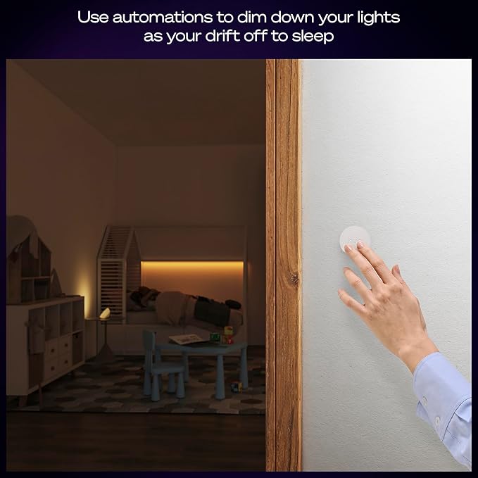 PHILIPS Hue Wireless Smart Light Switch Button, White, 1 Pack, Portable and Battery Powered, Smart Home Control, Requires Hue Bridge, Easy, No-Wire Installation