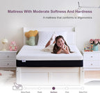 Twin Size Mattress, 10 Inch Gel Memory Foam Mattresses, Medium Firm for Cool Sleeping, Pressure Relief, Easily Replaceable,CertiPUR-US Certified Colchón in a Box