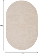 Nourison Home Nourison Essentials Ivory Beige 6' x 9' Oval Area Rug - Easy Clean, Non Shedding, Bed Room, Living Room, Dining Room, Kitchen (6' x 9' Oval)