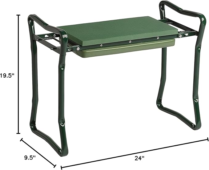 Gardener's Supply Company Garden Kneeler and Portable Stool | Extra Wide & Soft Kneeler for Outdoor Flower Beds and Raised Bed Planting | Ideal Gardening Gifts for Grandparents & Senior Gardeners