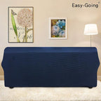 Easy-Going Stretch Oversized Sofa Slipcover 1-Piece Sofa Cover Furniture Protector Couch Soft with Elastic Bottom for Kids, Polyester Spandex Jacquard Fabric Small Checks Navy