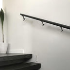 khtumeware 2 Pack 3 Inch Oil Rubbed Bronze Hand Rail Bracket Heavy Duty Hardware for Stairways, Home or Office Vintage Stair Support Handrail Brackets