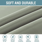 H.VERSAILTEX Blackout Curtain for Living Room Thermal Insulated Window Treatment Curtain 54 inch Length Energy Saving Solid Grommet Top Blackout Drape, One Panel, Light Sage, 52" W x 54" L