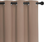 NICETOWN Room Darkening Short Curtain 54 inches Long for Living Room, Grommet Sound Reducing Thermal Insulated Curtains for Bedroom Nursery Window, 46W x 54L, 1 Piece, Cappuccino