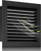 22"x22" Gable Vent Aluminum Alloy – High-Airflow Vent for House & Shed, Rustproof Metal Mesh Blocks Small Animals, Waterproof & Anti-Condensation, Opening 20"x20" Black