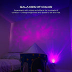 Enbrighten Galaxy Projector Plug in Night Light for Kids LED Lights for Bedroom Space Nightlight Aurora Playroom Game Room Lighting 70334-T1
