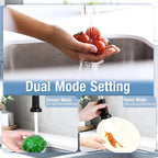 DJS Kitchen Faucets with Pull Down Sprayer Matte Black & Brushed Nickel - Single Handle 1 or 3 Holes Spring Kitchen Sink Faucet with Deck Plate for Farmhouse RV Vessel Basin