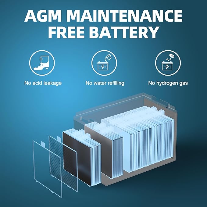 MARXON U1 12v 330CCA Riding Lawn Mower Battery, Garden Tractors Battery Maintenance Free AGM Batteries Compatible with Troy-Bilt John Deere Toro Cub Cadet Craftsman Ariens Poulan Pro Massey Ferguson