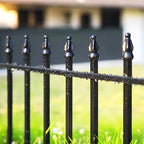 Metal Decorative Garden Fence 42" H x 30" W (5 Panels, Total Length 12.5 feet), Metal Border Folding Fence, Landscape Fencing Dog Fence Pet Fence for Flower Bed, Yard, Animal Barrier