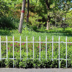 Metal Decorative Garden Fence 22" Wide x 18" High (5 Panels, Total Length 9.17 feet), Metal Border Folding Fence, Landscape Fencing for Flower Bed, Yard, Animal Barrier