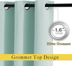 NICETOWN Aqua Blue Curtains 96 inches Long, Grommet Thermal Insulated Blackout Curtains Privacy Window Treatments for Boys Room/Living Room, W46 x L96, 2 Panels