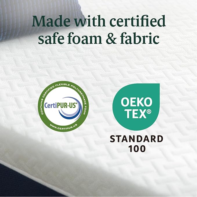 Zinus 12 Inch Queen Cooling Comfort Hybrid Mattress [New Version], Fiberglass Free, Medium Firm Feel, Motion Isolation, Certified Safe Foams & Fabric