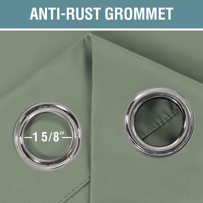 H.VERSAILTEX Blackout Patio Curtains 100 x 108 Inches for Sliding Door Extral Wide Blackout Curtain Panels Thermal Insulated Room Divider - Grommet Top, 9' Tall by 8.5' Wide - Cyan