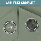 H.VERSAILTEX Blackout Patio Curtains 100 x 108 Inches for Sliding Door Extral Wide Blackout Curtain Panels Thermal Insulated Room Divider - Grommet Top, 9' Tall by 8.5' Wide - Cyan