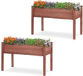 Raised Garden Bed with Legs (48x24x30''), Solid Wood Elevated Planter Box for Outdoor