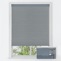 LazBlinds No Tools No Drill Cordless Cellular Shades, Blackout Light Blocking Honeycomb Shades for Home, Thermal Insulation Blinds for Windows, 44" W x 48" H, Dark Grey