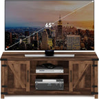 Furinno Cabinet Stand with Storage for TV up to 65 Inch, 70 Inch, Rustic Brown