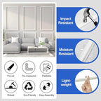 RELIANCER Peel and Stick Wall Molding Kit,30PCS Pre-Cut Door Molding Panels,3D Moulding Wainscoting Panel,Self Adhesive Walls Moulding Trim,Wall Modular Frames for Interior Walls Decor Home Bedroom