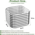 4 PCS Galvanized Raised Garden Bed Outdoor, Metal Garden Bed for Vegetables, Above Ground Garden Box for Flower, Steel Raised Beds for Gardening - 3FT