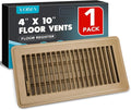 VOISEN 4x10 Floor Register, Brown Floor Vent Covers,Heavy Duty Steel Walkable Floor Vents,Vent Covers for Home Floor