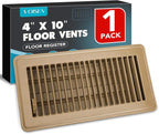 VOISEN 4x10 Floor Register, Brown Floor Vent Covers,Heavy Duty Steel Walkable Floor Vents,Vent Covers for Home Floor