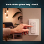 PHILIPS Hue Smart Dimmer Switch with Remote, White, 1 Pack, Turns Hue Lights On, Off, Dims or Brightens, Smart Home Control, Requires Hue Bridge, Easy, No-Wire Installation