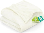 Utopia Bedding Fleece Blanket Queen Size Ivory 300GSM Luxury Fuzzy Soft Anti-Static Microfiber Bed Blanket (90x90 Inch)