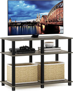 Furinno Romain Turn-N-Tube Stand for TV up to 40 Inch, 40-Inch, French Oak/Black