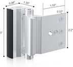 Door Reinforcement Lock Withstands 800lbs of Force - Silver Extra Proof Door Lock for Kids Safety Drilling Required, Prevents Unauthorized Entry, Add a Door Security Lock for Home Safety & Privacy