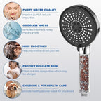 Filtered Shower Head,8”Rain Shower Head with Handheld Spray Combo with 11'' Angle Adjustable Extension Arm/Flow Regulator/Shower System,High Pressure Rainfall Shower Head Bathroom,Chrome