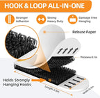 Picture Hanging Strips,Picture Hanger Kit, Removable Damage Free,Picture Hanging Hooks,Black Medium(40Pack)