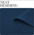 NICETOWN Moroccan Blue Room Darkening Curtains for Kitchen, Window Treatment Thermal Insulated Solid Grommet Room Darkening Curtains/Drapes for Bedroom (Set of 2, 42 inches Wide by 48 inches Long)