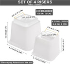 Utopia Bedding Bed Riser, 3 & 5 Inches Adjustable Furniture Risers for 8 Inch Combined Furniture Lift, Under Bed Storage & Dorm Room Essential, Supports Up to 1,300 lbs (36 Set, White)