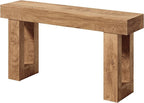 LITTLE TREE 63 Inches Long Console Table for Entryway, Sofa Table Behind Couch, Wooden Entry Table Foyer Hallway Table, Industrial Console Sofa Table for Living Room, Oak Color