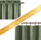 NICETOWN Super Soft Velvet Curtains 63 inches, Sound Reducing Cold Heat Insulated Heavy Matt Room Darkening Drape Panels for Living Room (Sage Green, 2 Panels)