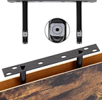 Fixwal 15.8in Wall Shelves, Rustic Wood Finish Floating Shelves Set of 4, Shelves for Wall Decor, with Invisible Brackets for Bathroom, Living Room,Bedroom and Kitchen(Rustic Brown) | Wall Shelves, for Bathroom, Living Room, Bedroom, Kitchen