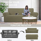 Easy-Going Stretch Chair Sofa Slipcover 1-Piece Couch Sofa Cover Furniture Protector Soft with Elastic Bottom for Kids, Pet. Spandex Jacquard Fabric Small Checks (Chair, Khaki)