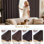 H.VERSAILTEX Brown Blackout Curtains for Bedroom Thermal Insulated Living Room Curtains 102 Inch Long Grommet Privacy Protection Window Curtain Panels/Drapes, 2 Panels, 52" W x 102" L, Chocolate Brown