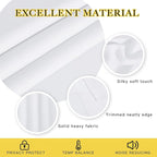 NICETOWN 50% Light Blocking Vertical Blinds for Sling Door, Silver Grommet Top Window Curtains, Curtains for Patio, Extra Wide Drapes (White, W100 x L84)