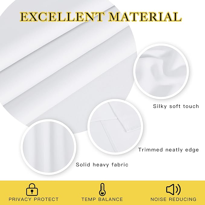 NICETOWN 50% Light Blocking Vertical Blinds for Sling Door, Silver Grommet Top Window Curtains, Curtains for Patio, Extra Wide Drapes (White, W100 x L84)