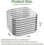 4 PCS Tall 2x2x1.5ft Galvanized Raised Garden Bed Outdoor, Metal Garden Bed for Vegetables, Above Ground Garden Box for Flower, Steel Raised Beds for Gardening
