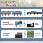 6 Pack Metal Landscape Edging- 40" L x 8" H (20ft Total) Lawn Edging, Garden Border Edging, Metal Edging for Landscaping with Gloves (Gray-Blue)