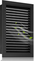 20"x26" Gable Vent Aluminum Alloy – High-Airflow Vent for House & Shed, Rustproof Metal Mesh Blocks Small Animals, Waterproof & Anti-Condensation, Opening 18"x24" Black