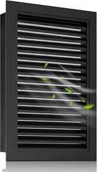 16"x22" Gable Vent Aluminum Alloy – Durable Attic, Garage & Shed Ventilation, Integrated Metal Screen to Stop Critters, Anti-Condensation Design, Opening 14"x20" Black