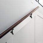 khtumeware 6 Pack 3 Inch Matte Black Hand Rail Bracket Heavy Duty Hardware for Stairways, Home or Office Stair Support Handrail Brackets