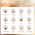 CDE Forever Love Heart Necklace - S925 Silver Birthstone Pendant, Anniversary & Valentine’s Gift